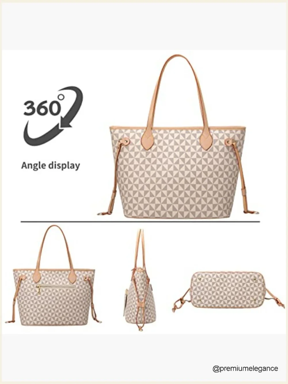 Designer Fashion Satchel Shoulder Bag Set with Wallet